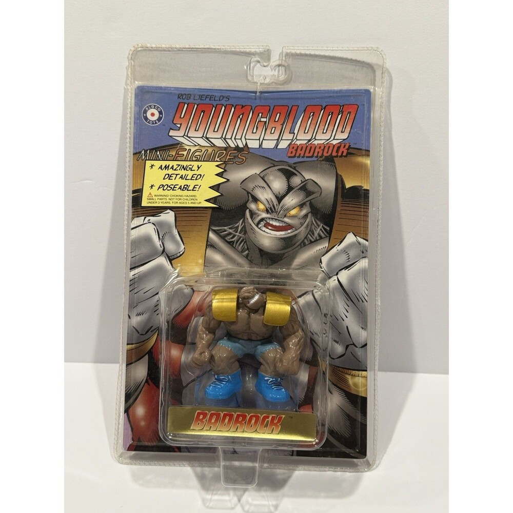 Badrock action figure Youngblood comic book character 3 inch Placo Toys 1995 new